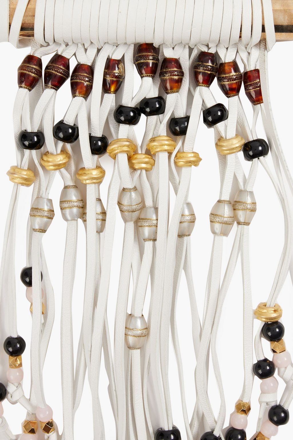 ETRO Beaded woven faux leather necklace