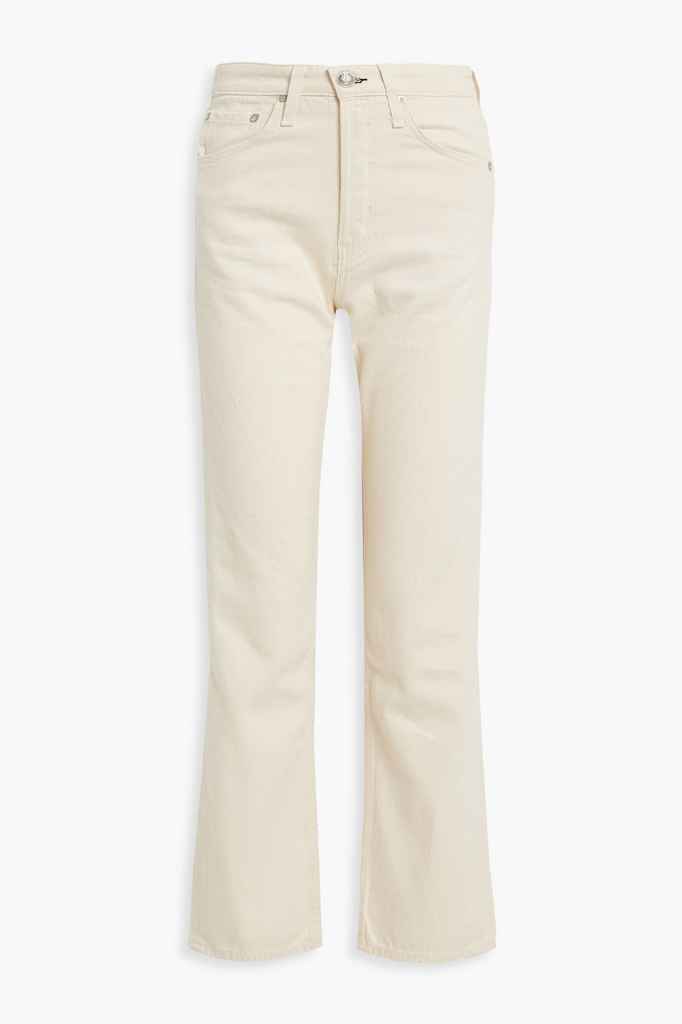 High-rise straight-leg jeans