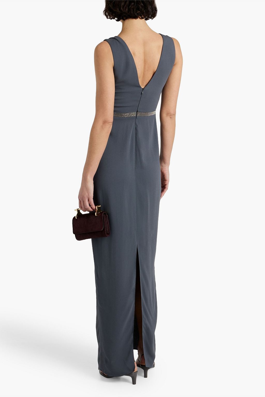 FABIANA FILIPPI Bead-embellished crepe maxi dress
