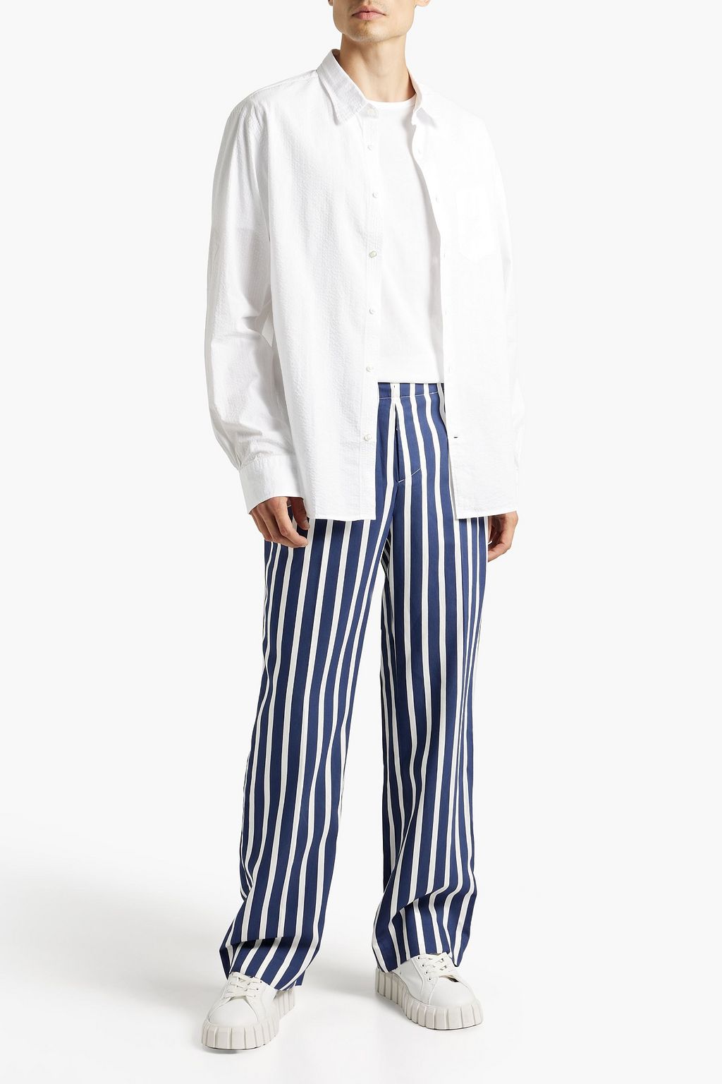 OFFICINE GÉNÉRALE Senoit cotton-seersucker shirt