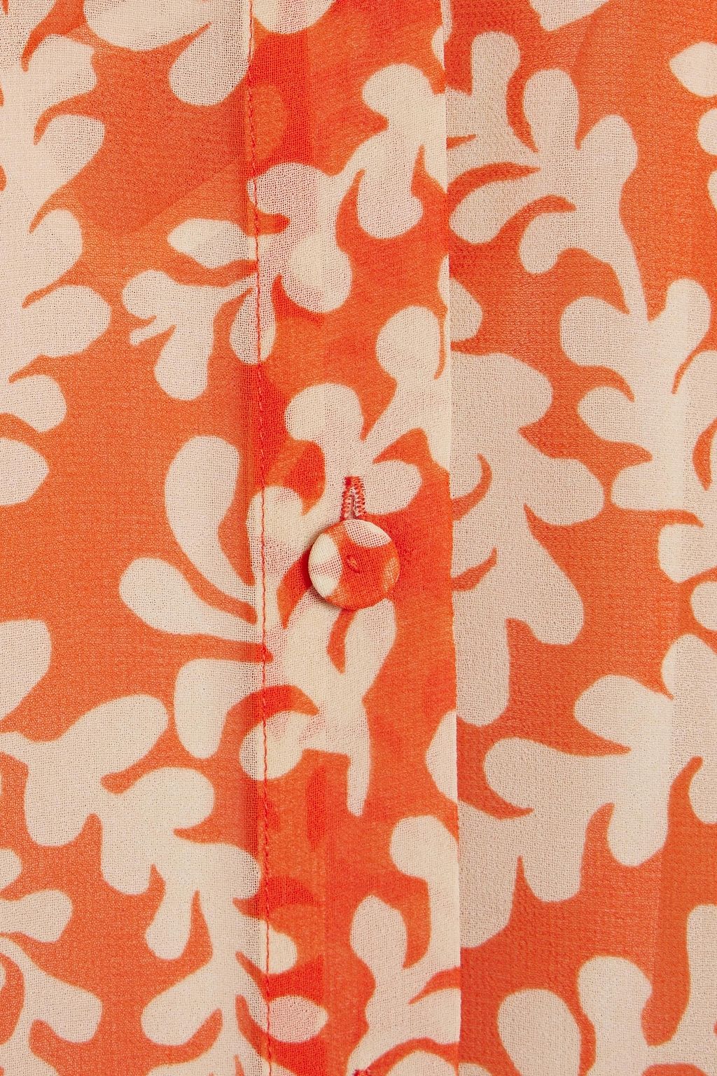 DIANE VON FURSTENBERG بلوزة «بريستول» من الشيفون بتصميم ملموم مزينة بطبعات