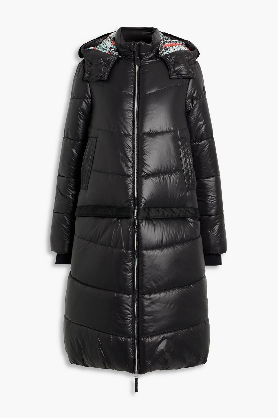 Jetset Sirio Quilted Hooded Shell Coat In Black