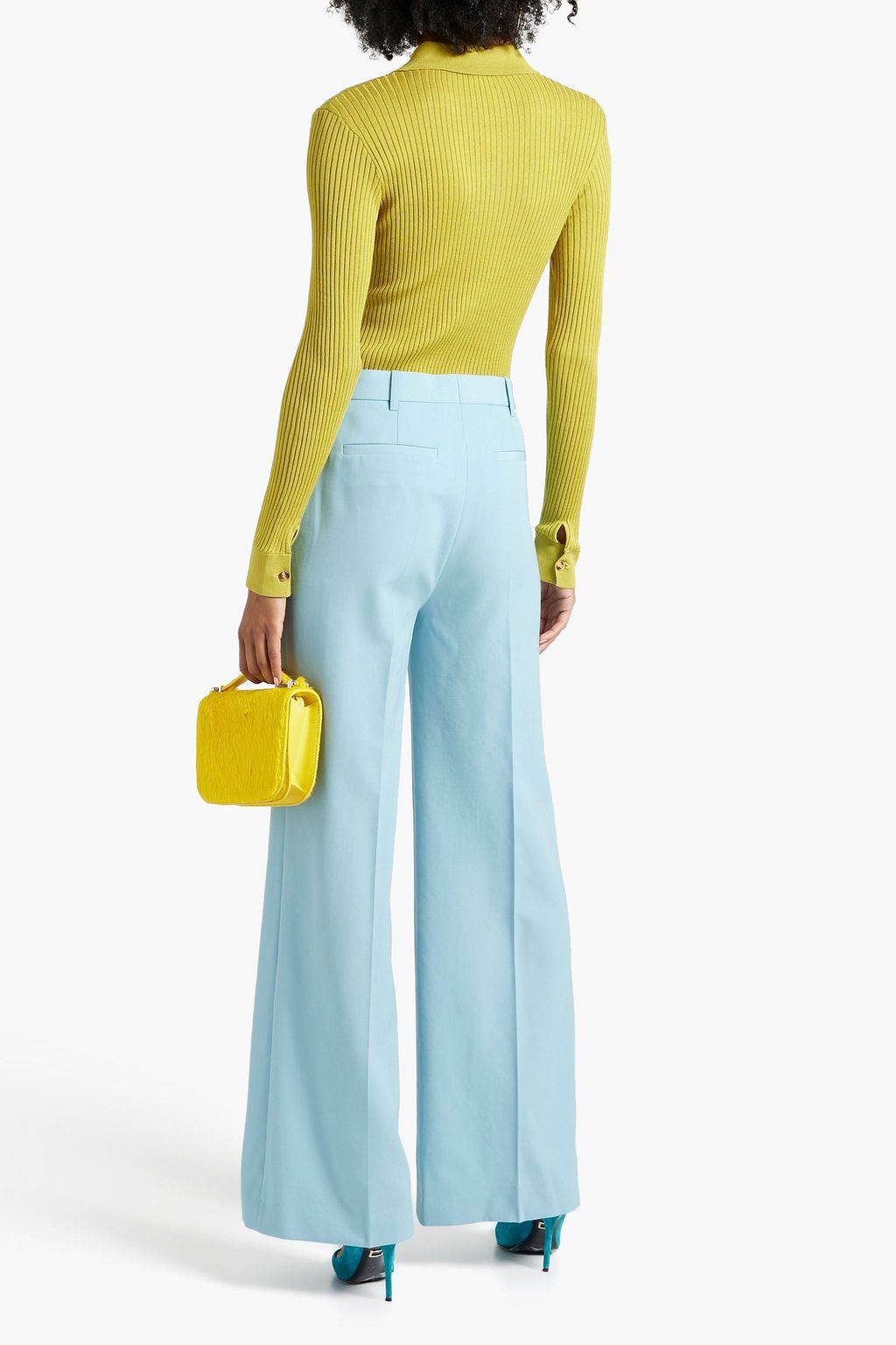 VICTORIA, VICTORIA BECKHAM Cotton-twill wide-leg pants