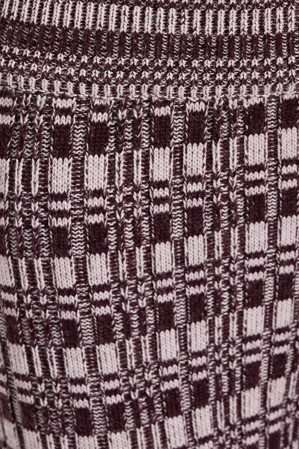 CORDOVA Chalet checked ribbed merino wool flared pants