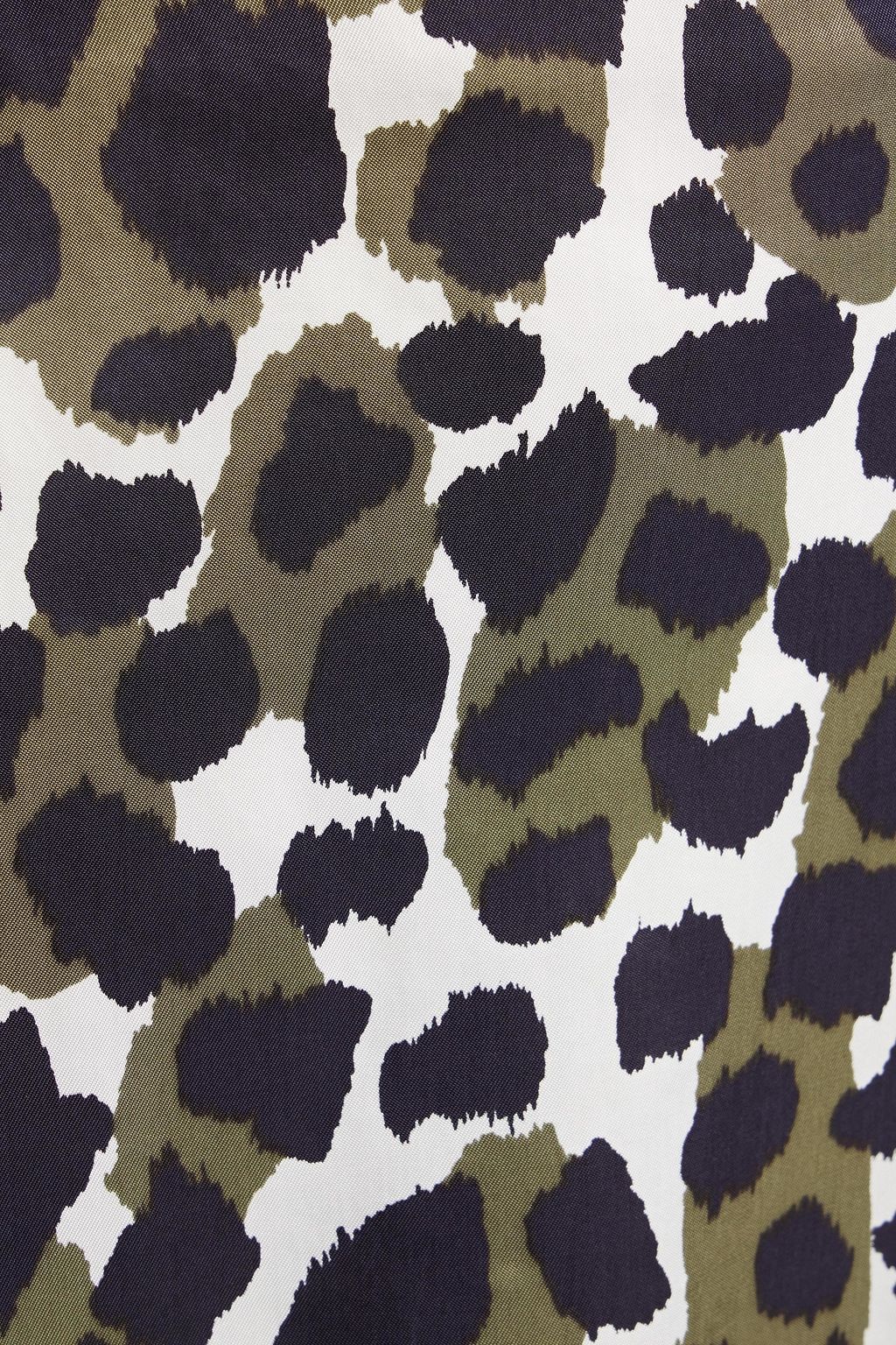 BY MALENE BIRGER Leela 레오파드 프린트 새틴 플루티드 스커트