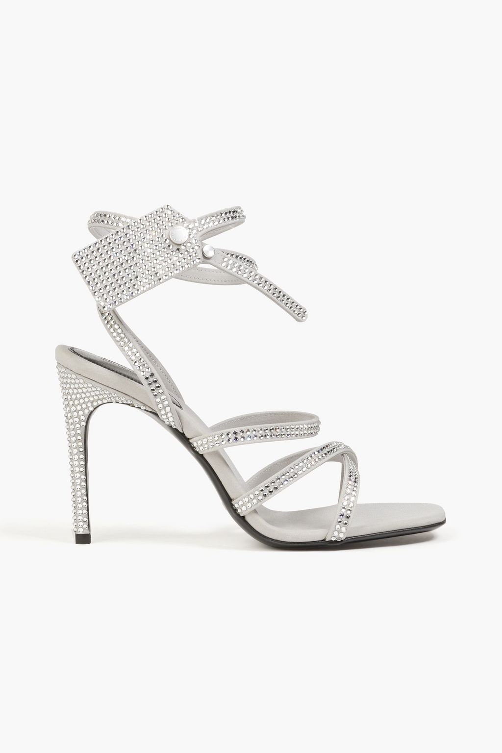 White crystal sandals clearance