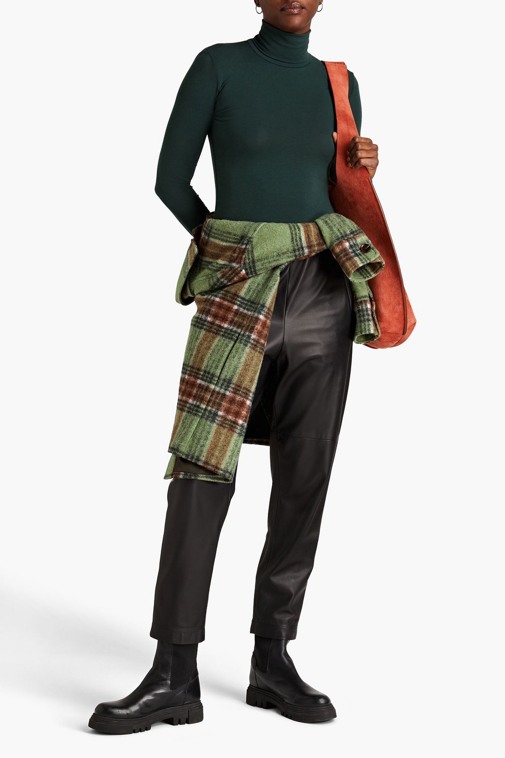SAMSØE Φ SAMSØE Ester stretch organic cotton and modal-blend jersey turtleneck top
