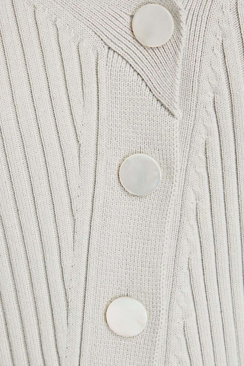 SAFIYAA Asymmetric ribbed-knit cardigan