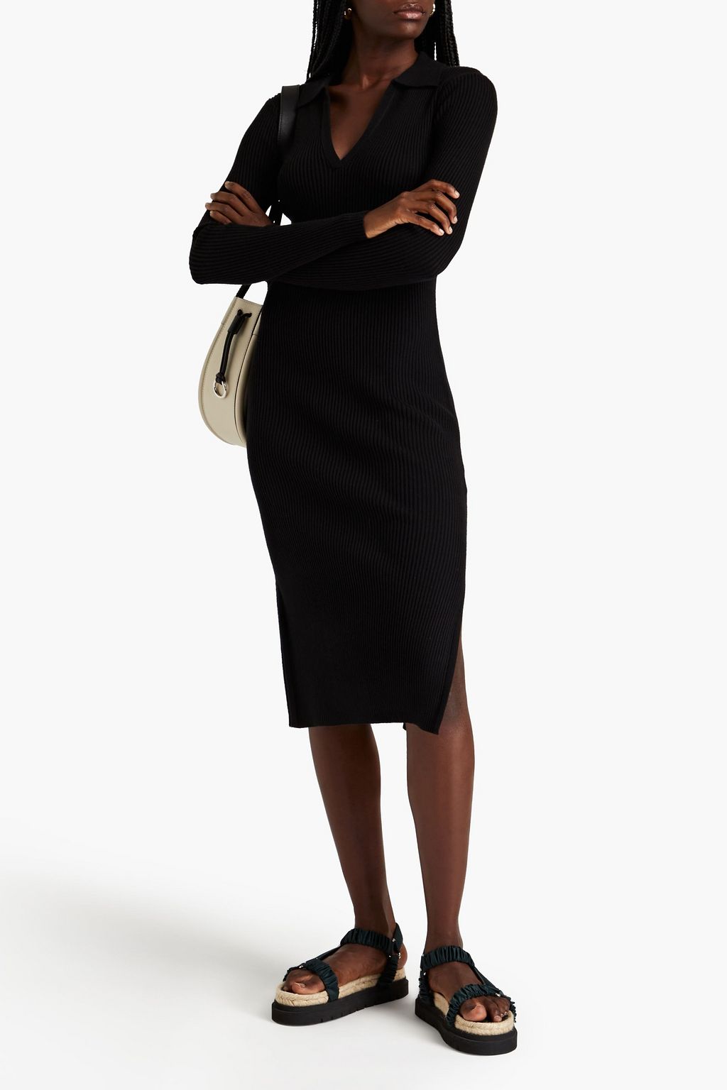 SAMSØE Φ SAMSØE Luna ribbed-knit midi dress