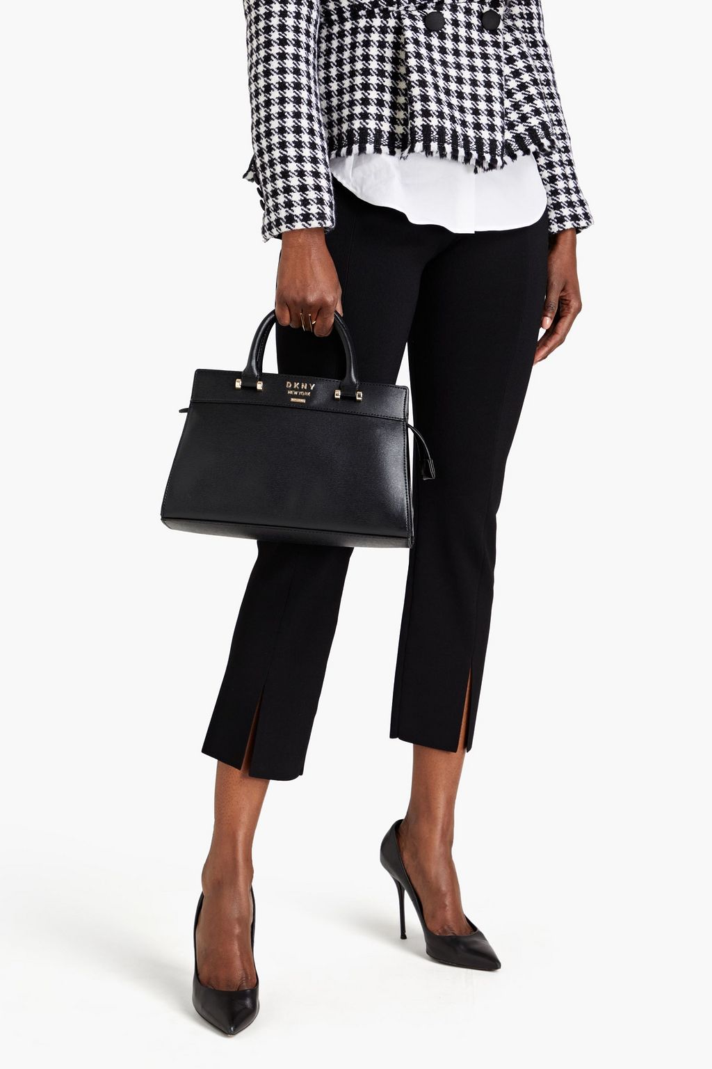 DKNY Faux textured-leather tote