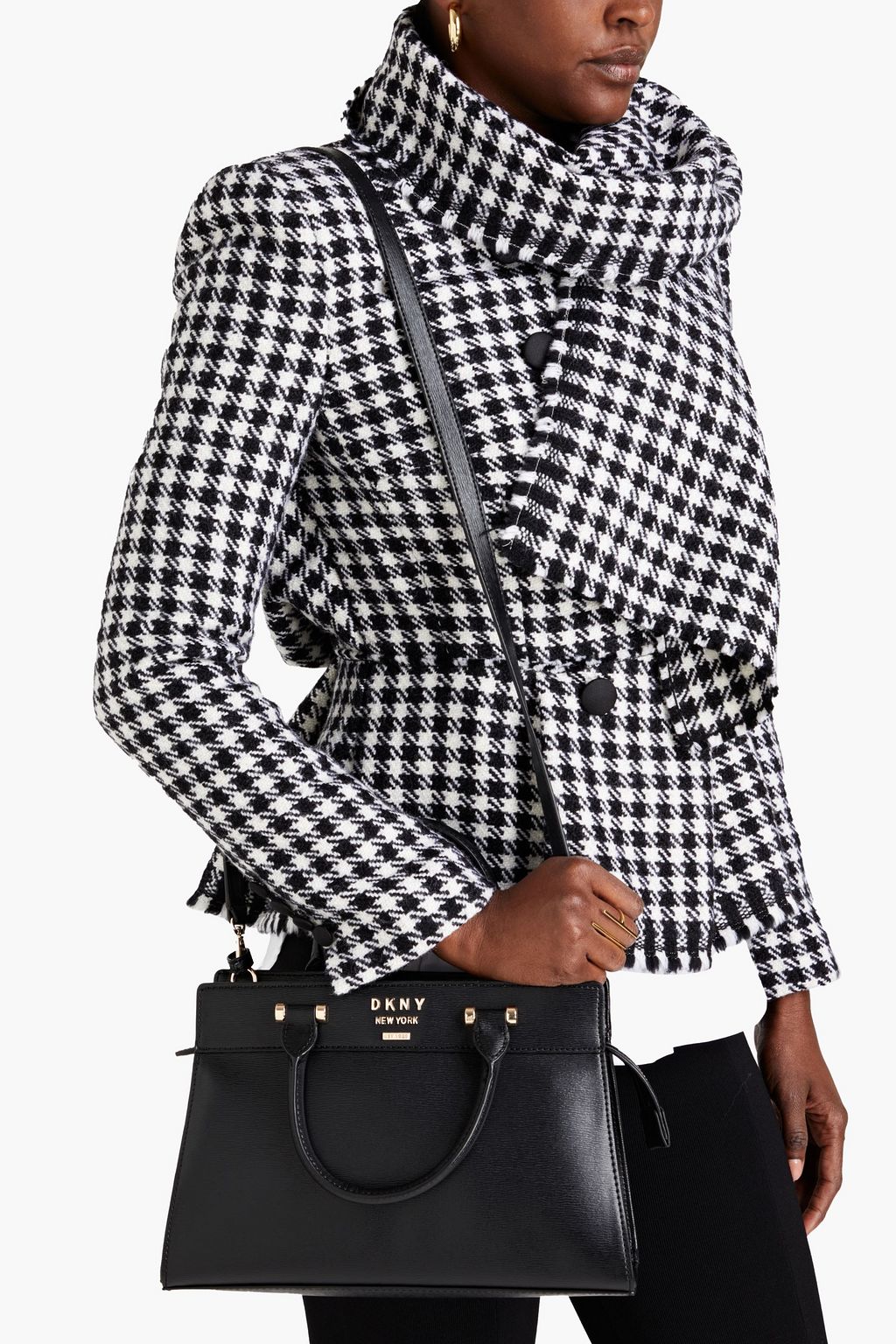 DKNY Faux textured-leather tote