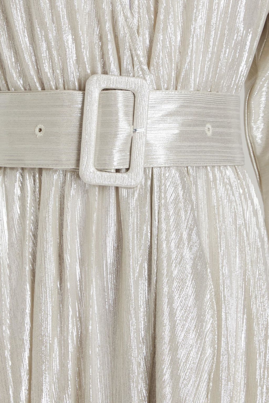 RETROFÊTE Wayne metallic jersey maxi wrap dress