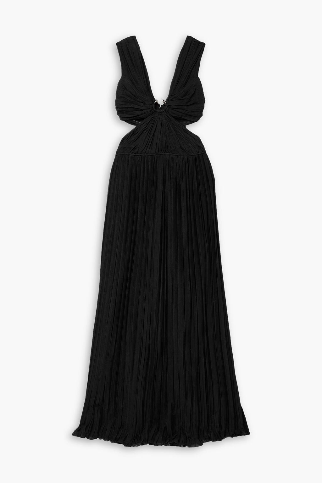 CHLOÉ Cutout pleated silk-chiffon gown | THE OUTNET