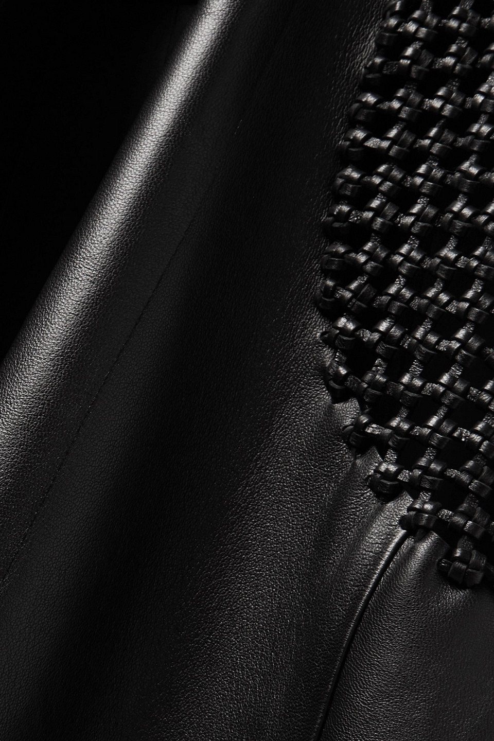 CHLOÉ WOVEN LEATHER COAT