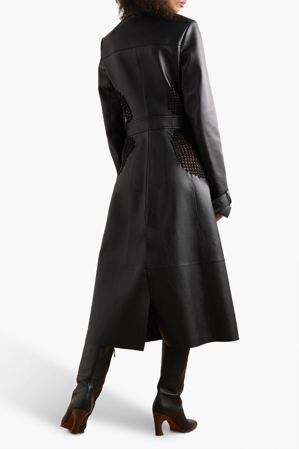 CHLOÉ WOVEN LEATHER COAT