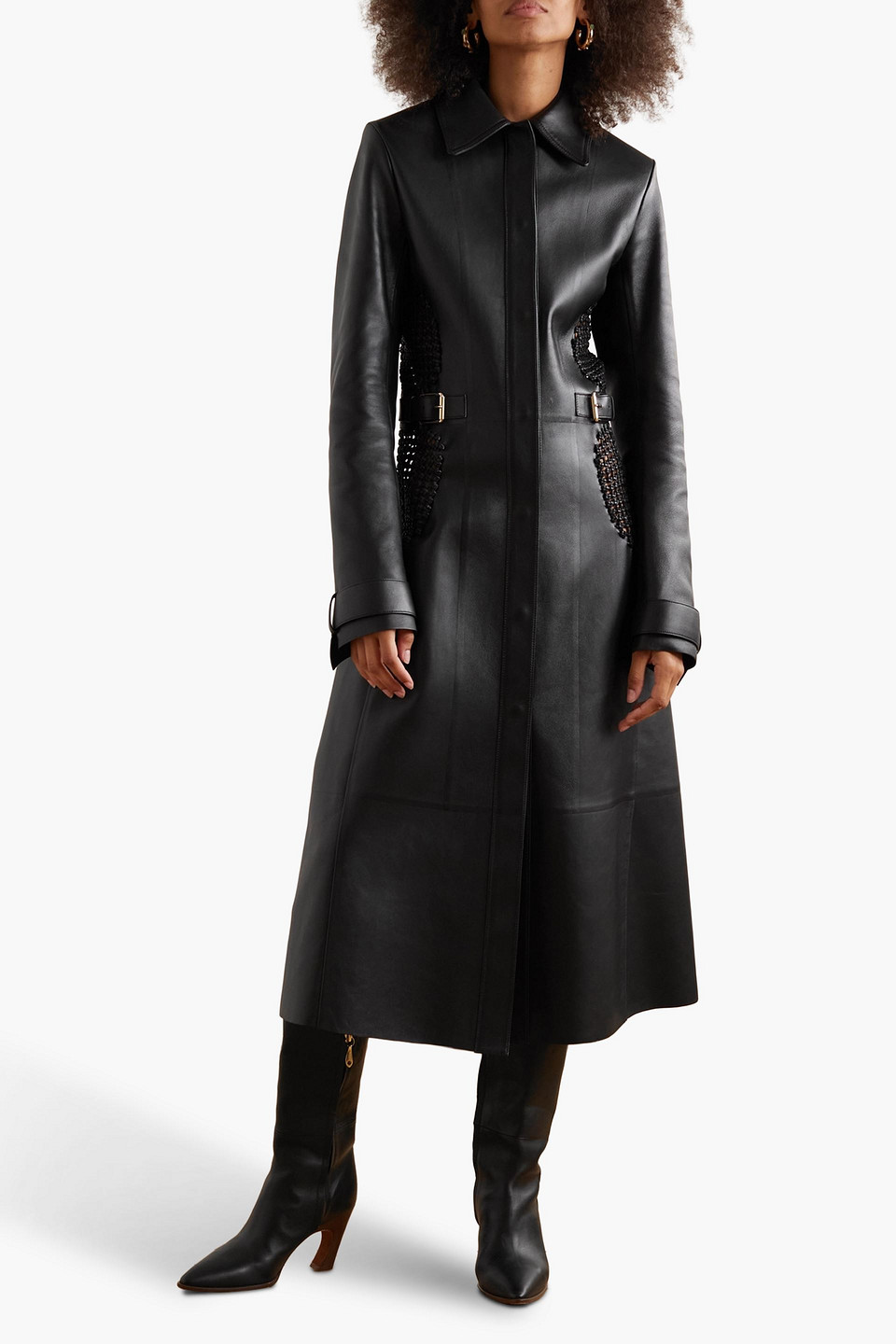 CHLOÉ WOVEN LEATHER COAT