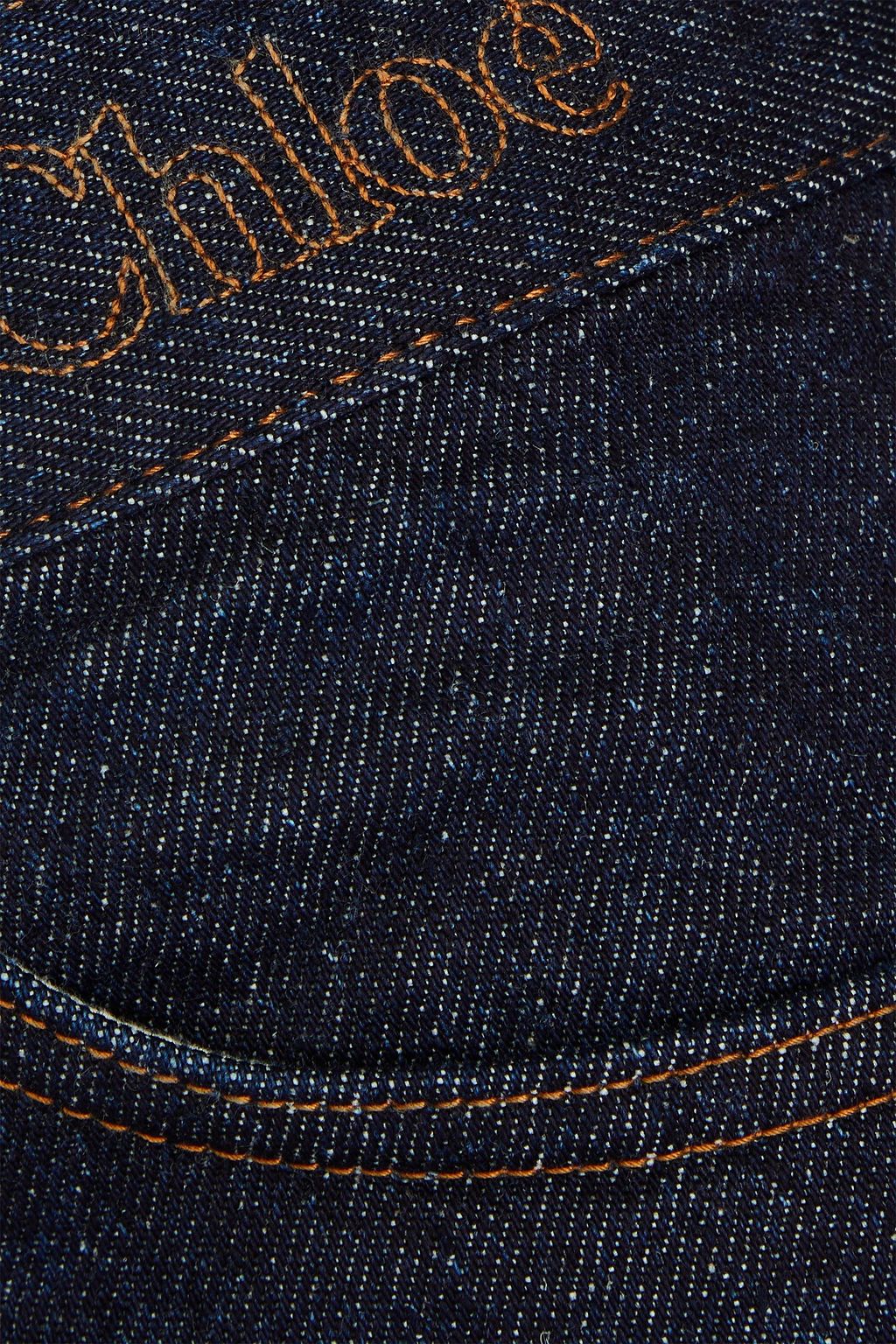 CHLOÉ Embroidered high-rise bootcut jeans