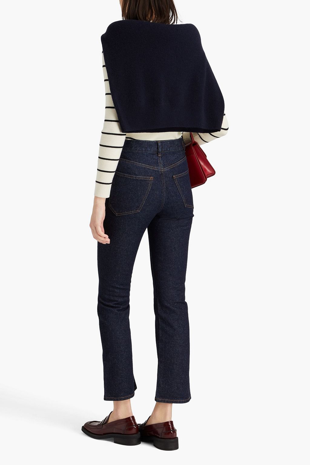 CHLOÉ Embroidered high-rise bootcut jeans