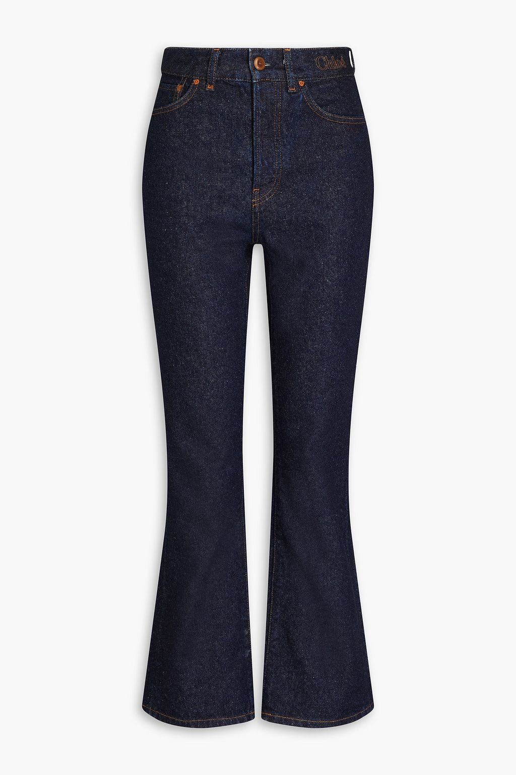 High rise embroidered sales jeans