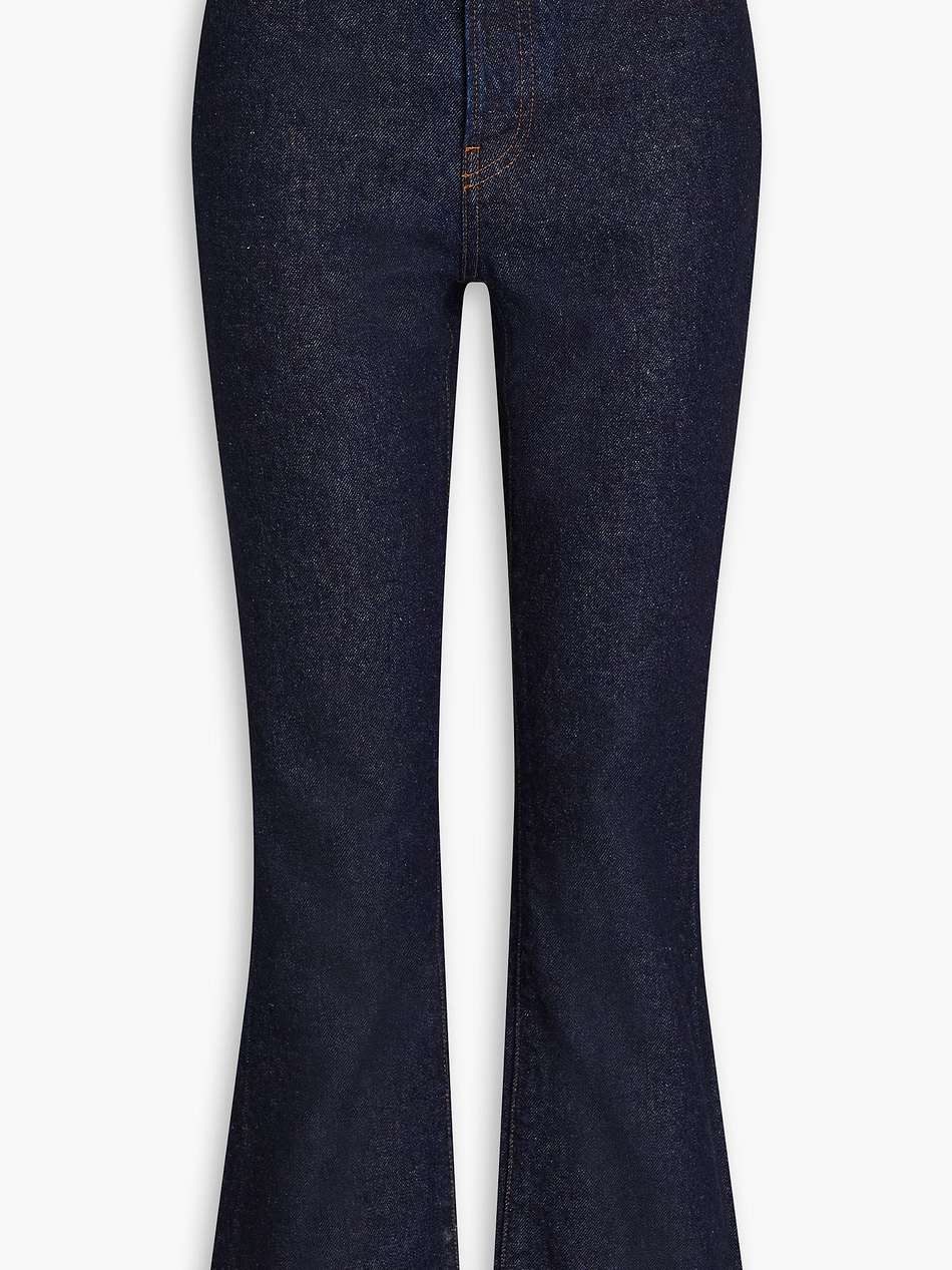 embroidered high-rise bootcut jeans