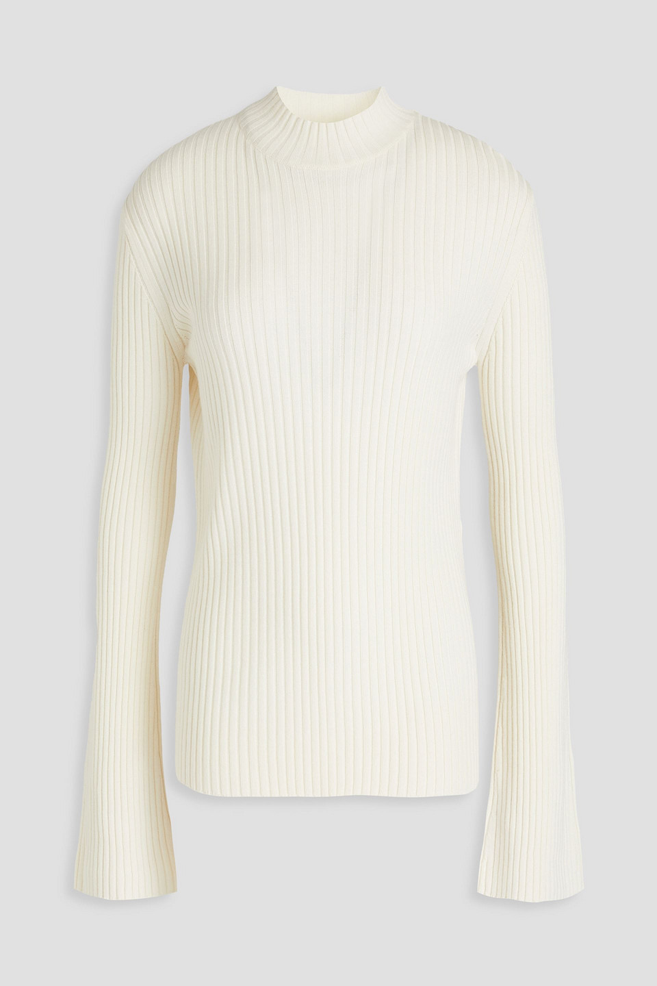 Chloé Ribbed Wool And Cashmere-blend Turtleneck Sweater In Ivory