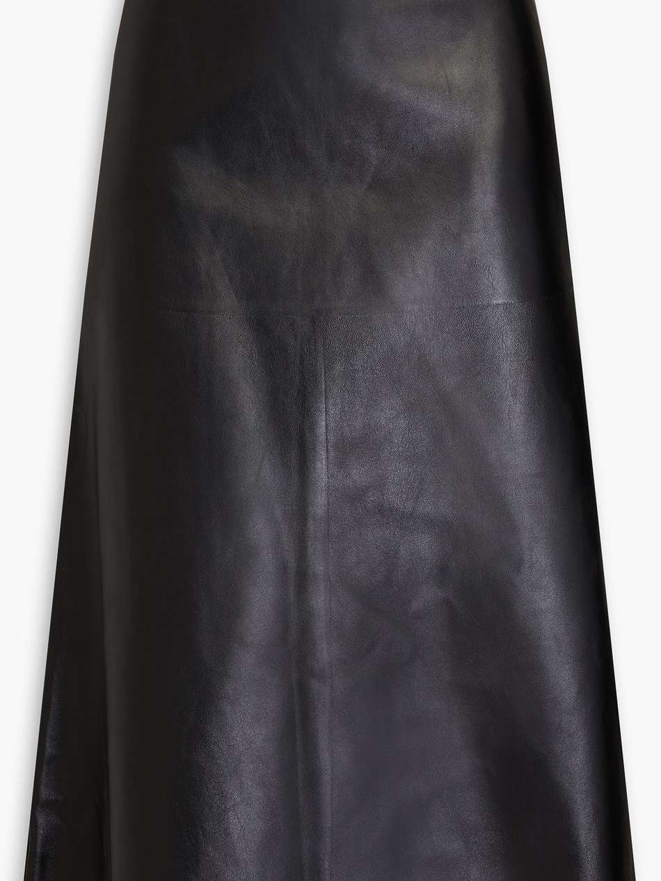 leather midi skirt