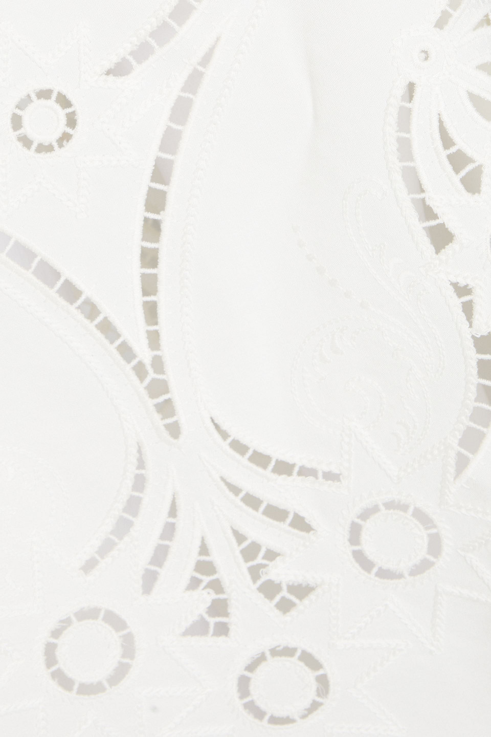 Chloé Embroidered A-line Skirt Mid-length Silhouette In Weiss