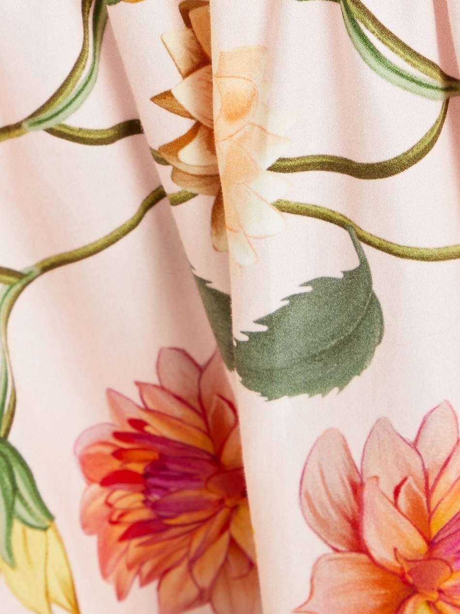 cordelia gathered floral-print cotton-poplin maxi dress