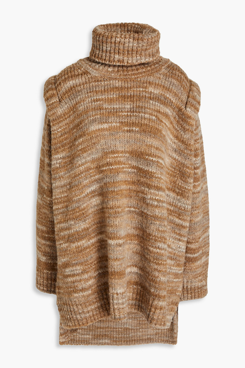 Samsoe & Samsoe Ember Space-dyed Knitted Turtleneck Jumper In Brown