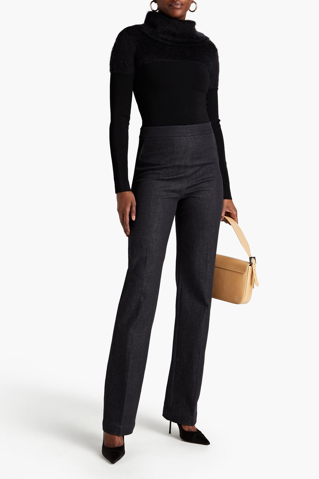 SAFIYAA Brushed knitted turtleneck top
