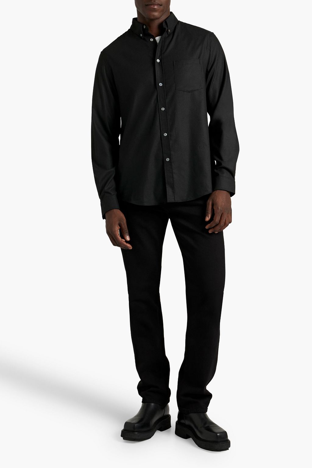 FRAME Mélange flannel shirt