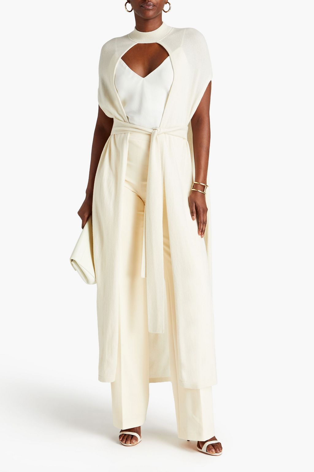 SAFIYAA Fenella belted cashmere cape