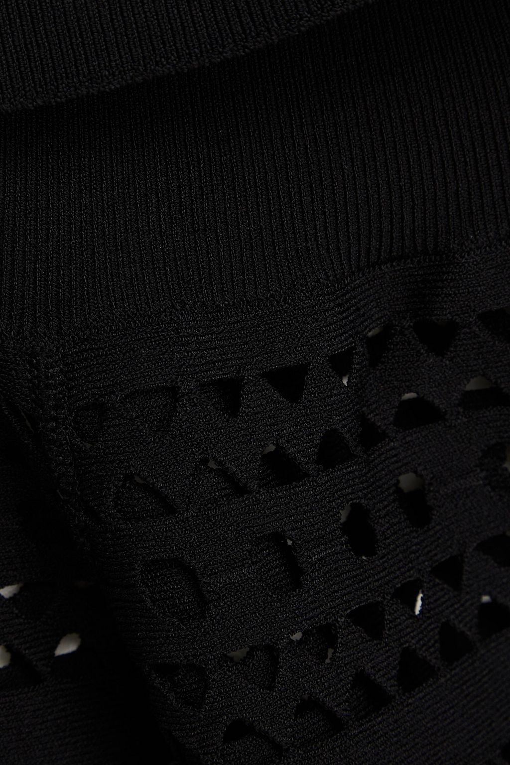 ALAÏA Schulterfreies Oberteil aus lasergeschnittenem Stretch-Jersey