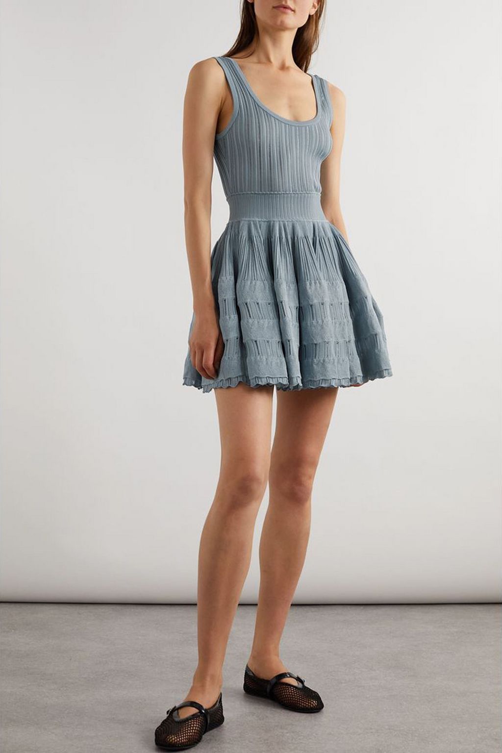 ALAÏA Archetypes ribbed pointelle-knit mini dress