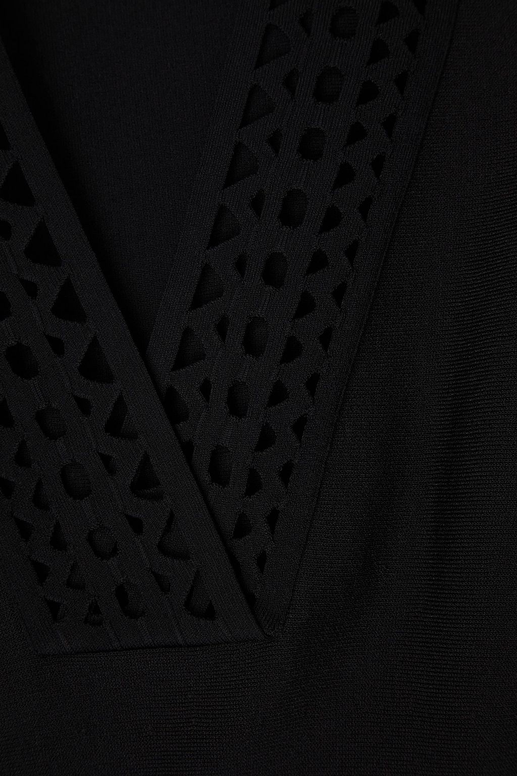 ALAÏA Fluted laser-cut stretch-knit mini dress
