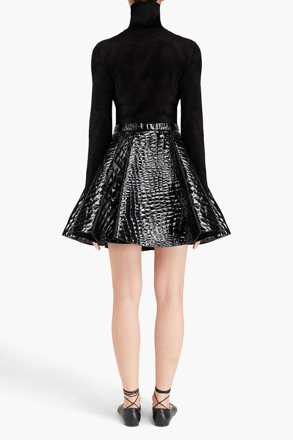 ALAÏA Velour turtleneck bodysuit