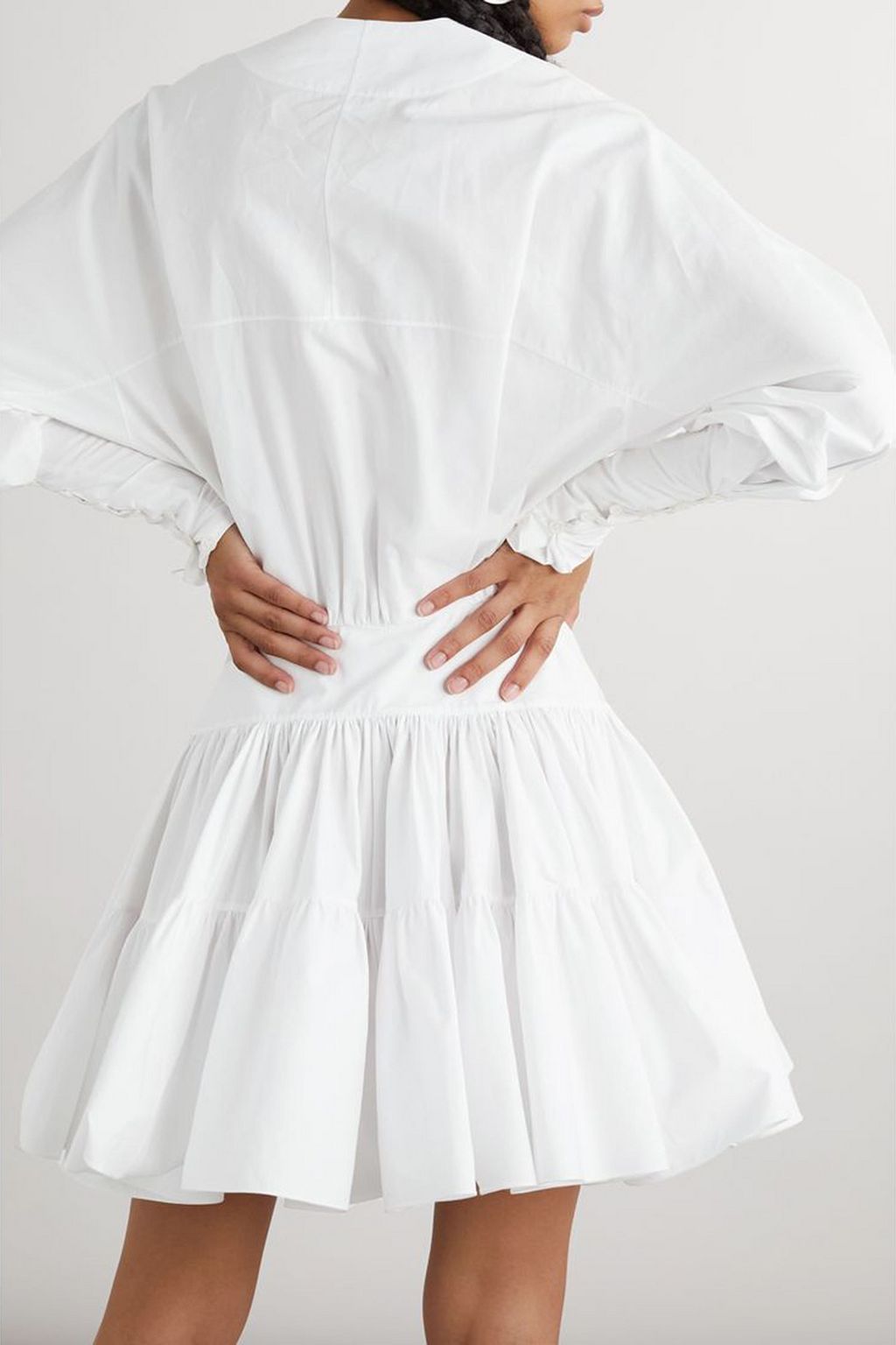 ALAÏA Cotton-poplin mini shirt dress