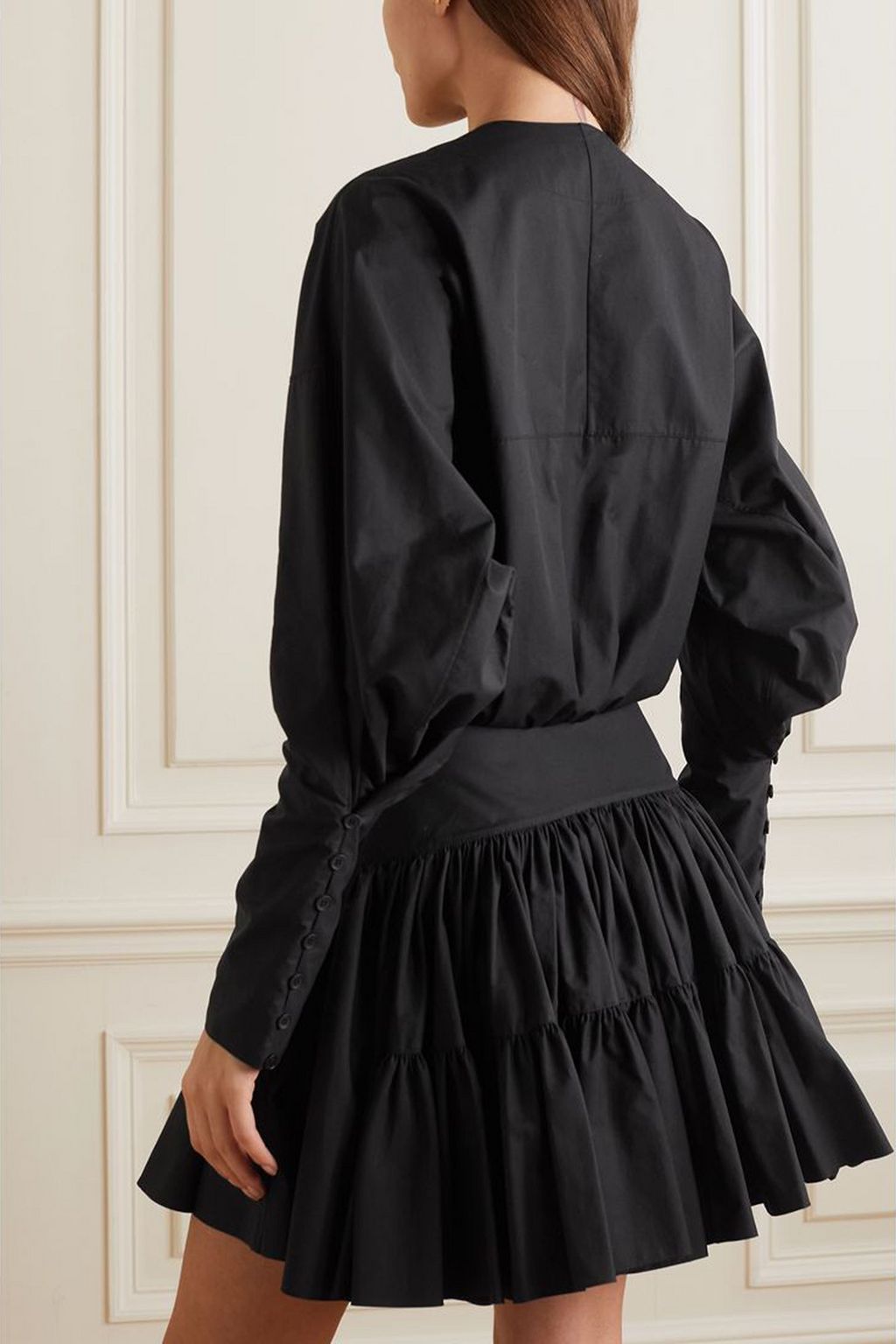ALAÏA Cotton-poplin mini shirt dress