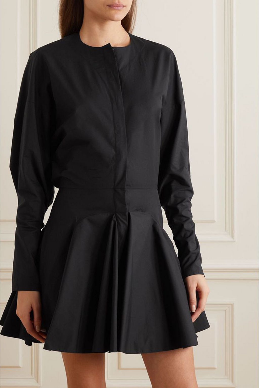 ALAÏA Cotton-poplin mini shirt dress