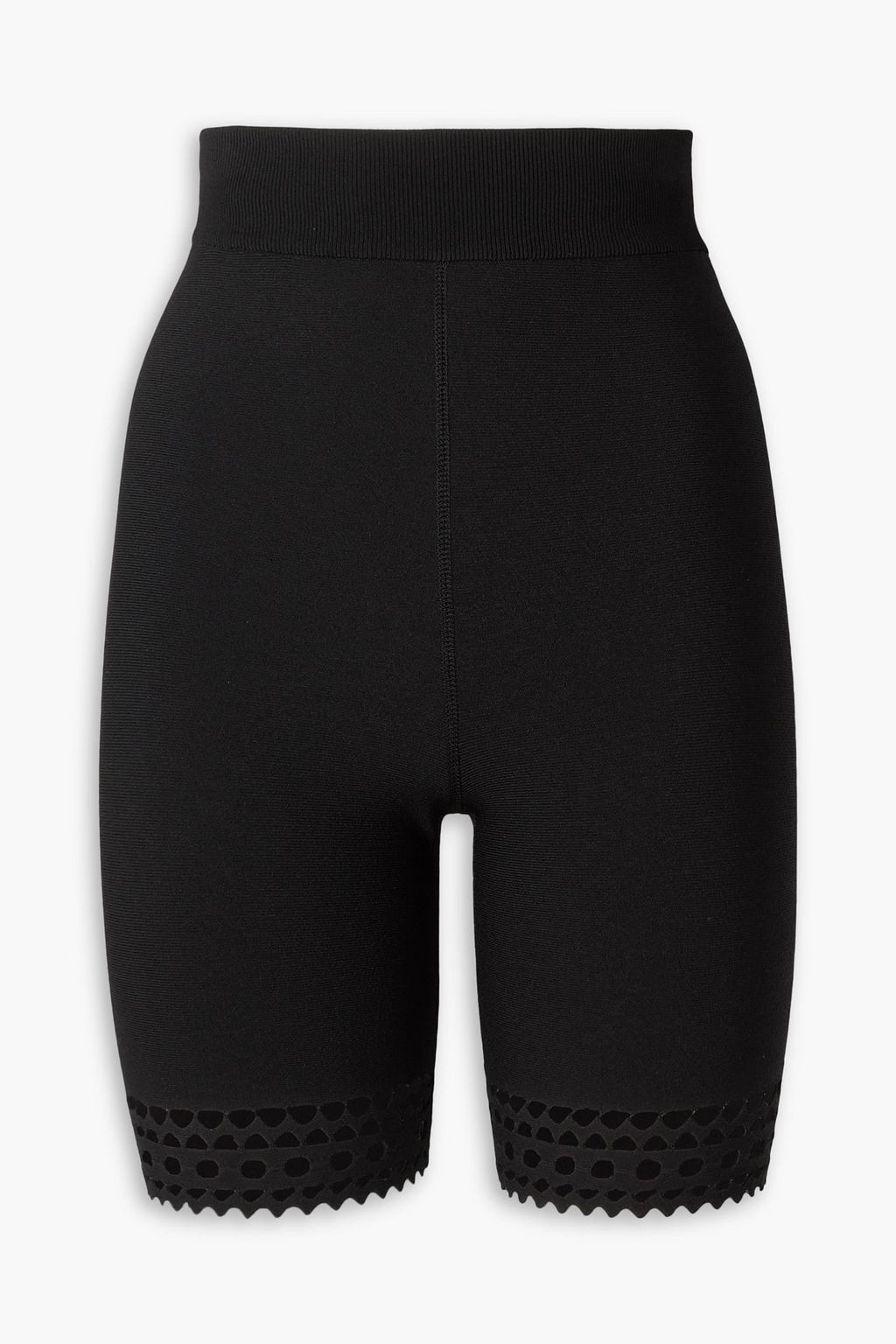【ALAIA】レーザー カット knitted ショーツ ALAÏA Laser-cut knitted shorts | THE OUTNET