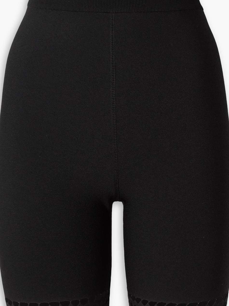 laser-cut knitted shorts