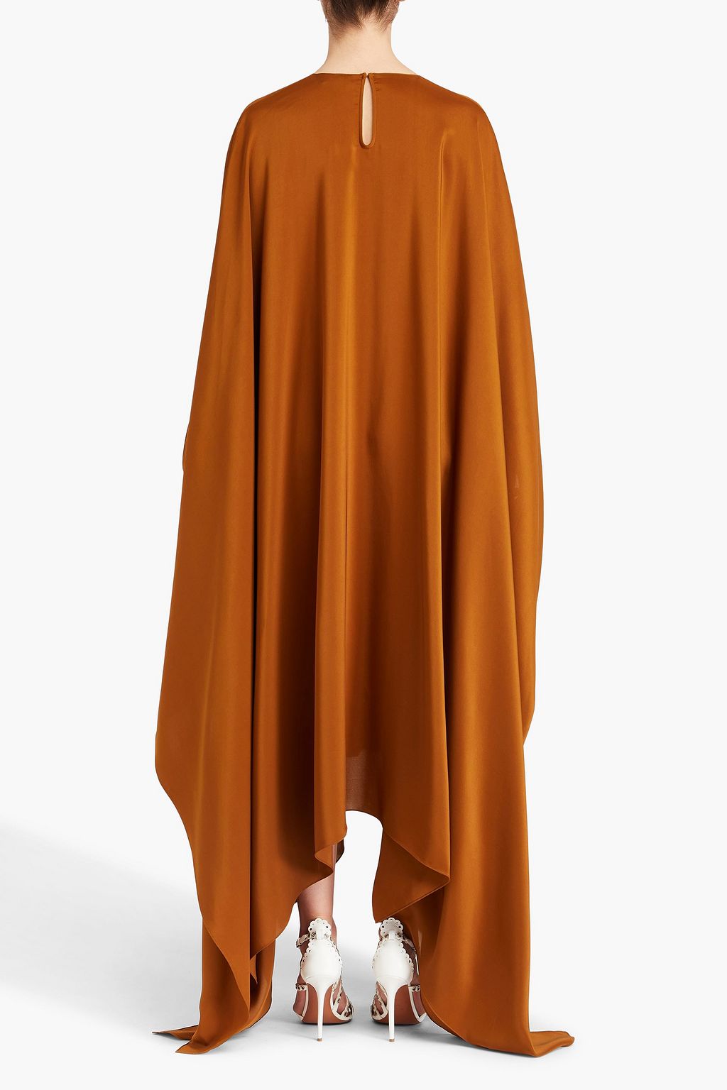 ALAÏA Embellished silk crepe de chine maxi dress