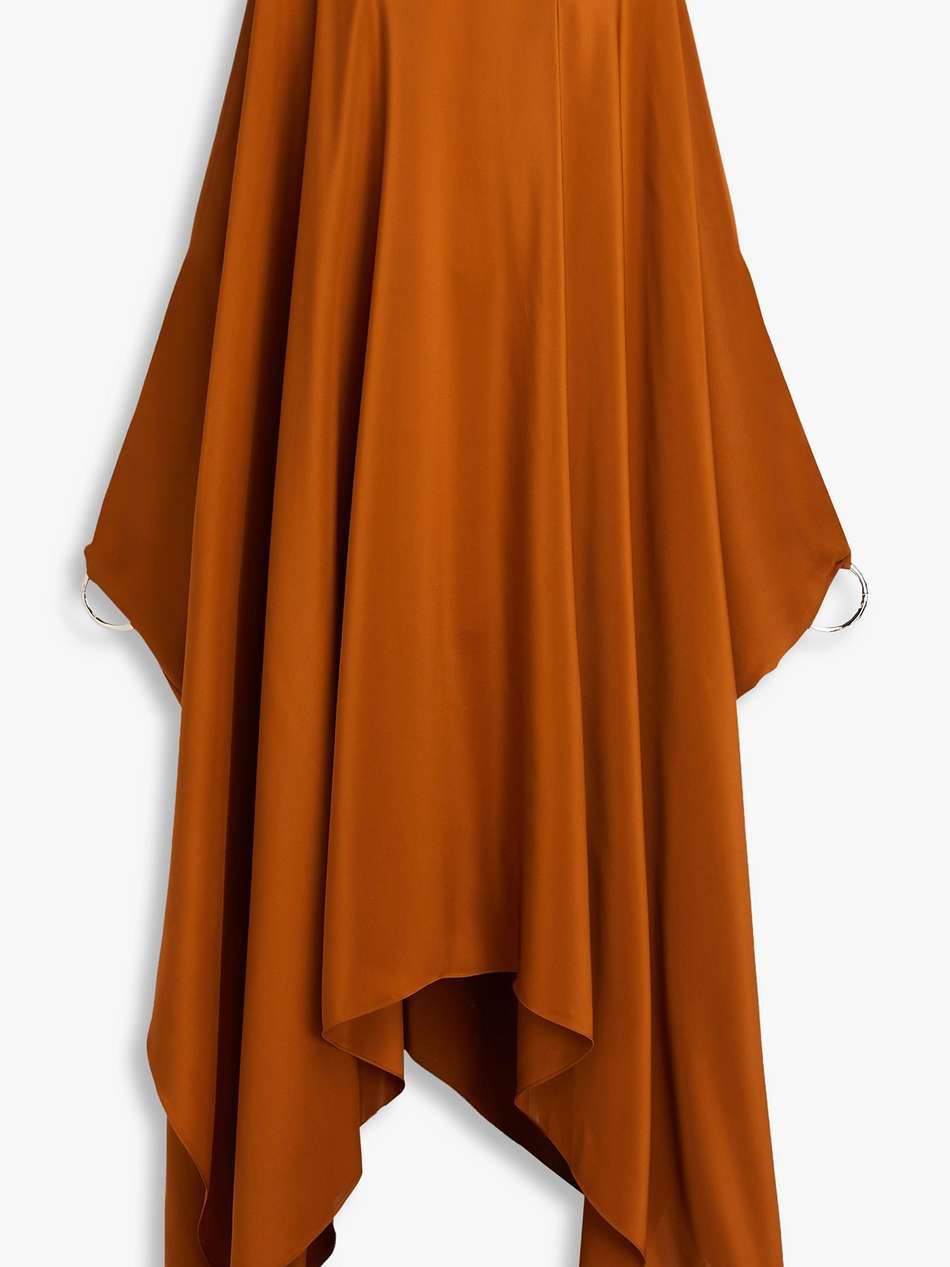 embellished silk crepe de chine maxi dress
