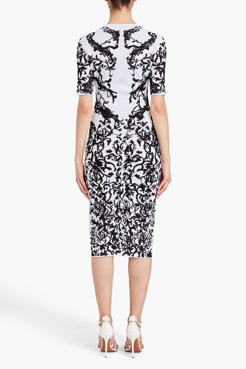 ALAÏA Jacquard-knit midi dress