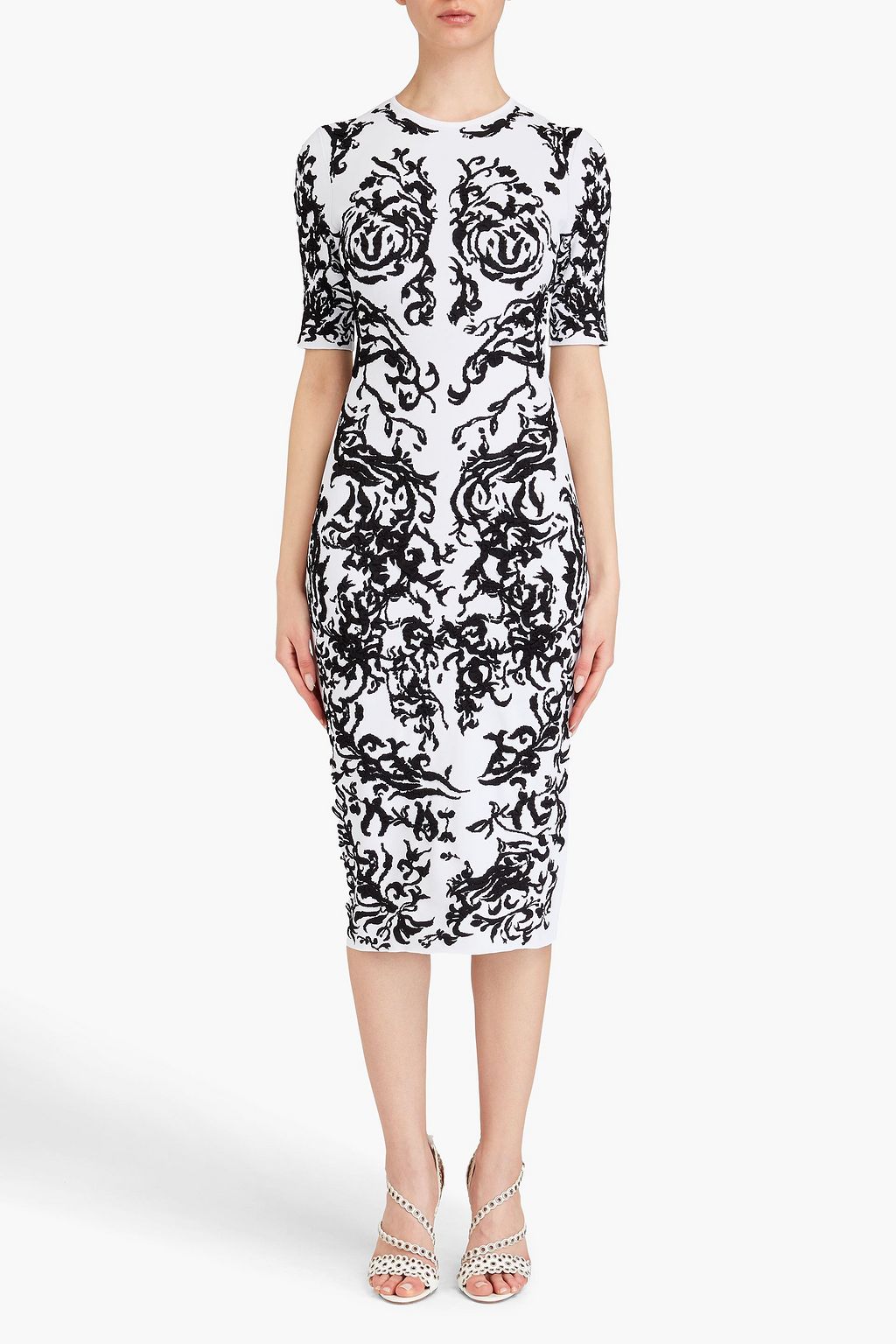 ALAÏA Jacquard-knit midi dress