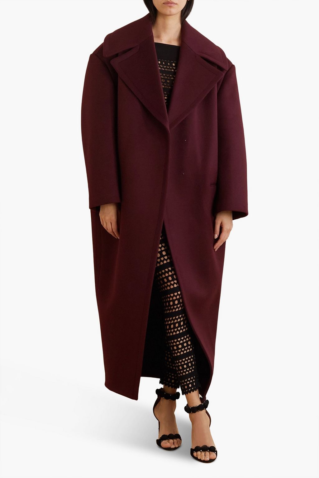 ALAÏA Oversized wool and cashmere-blend coat