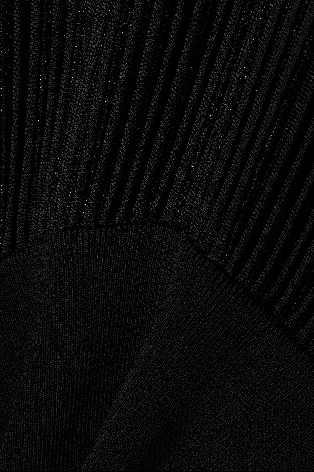 ALAÏA Metallic ribbed-knit turtleneck sweater