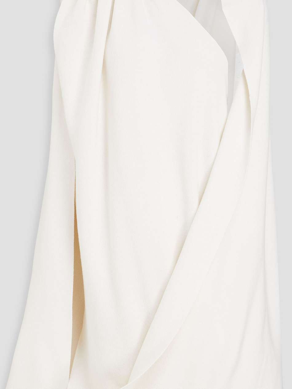 cape-effect cashmere hooded mini dress