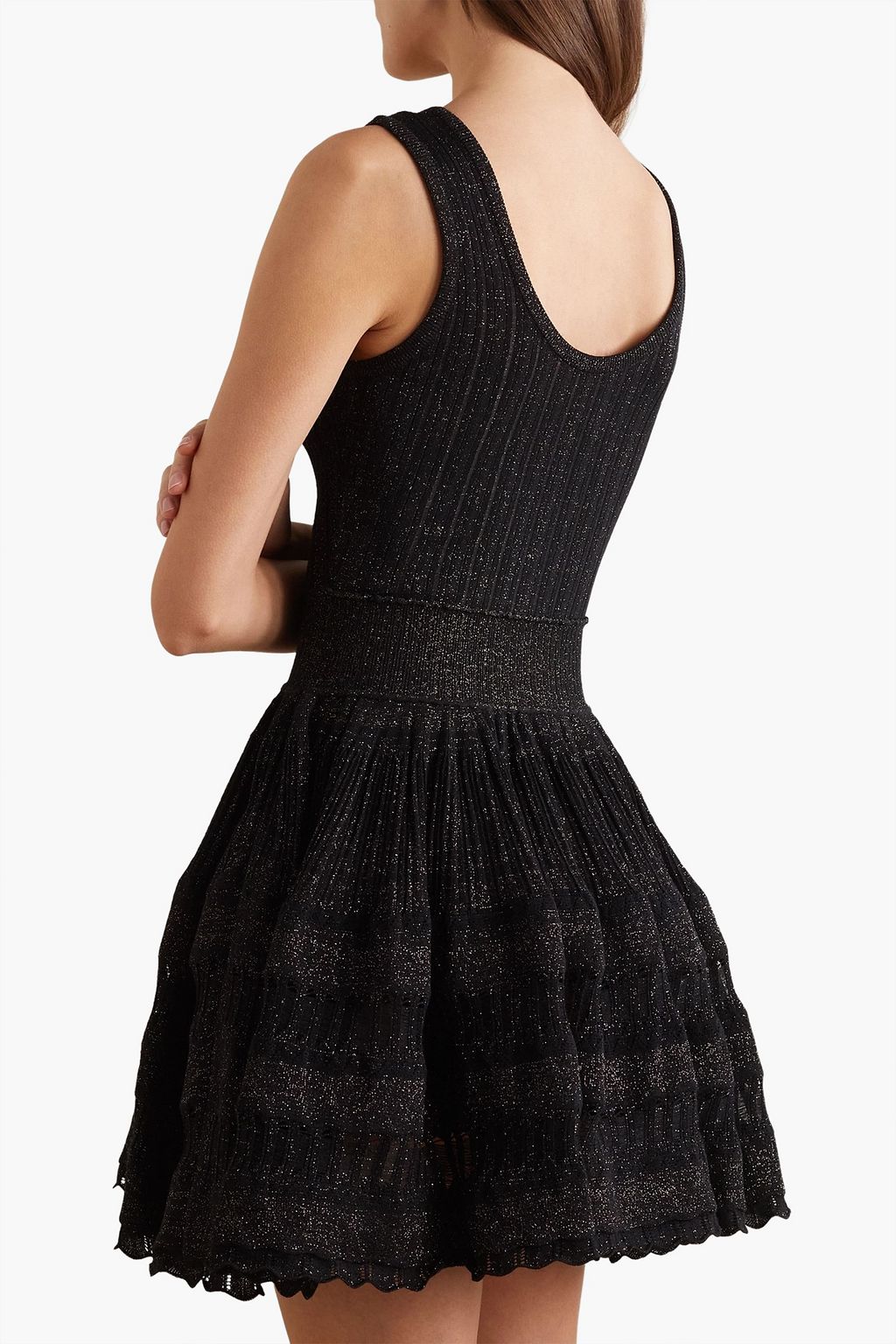 ALAÏA Archetypes metallic ribbed wool-blend mini dress