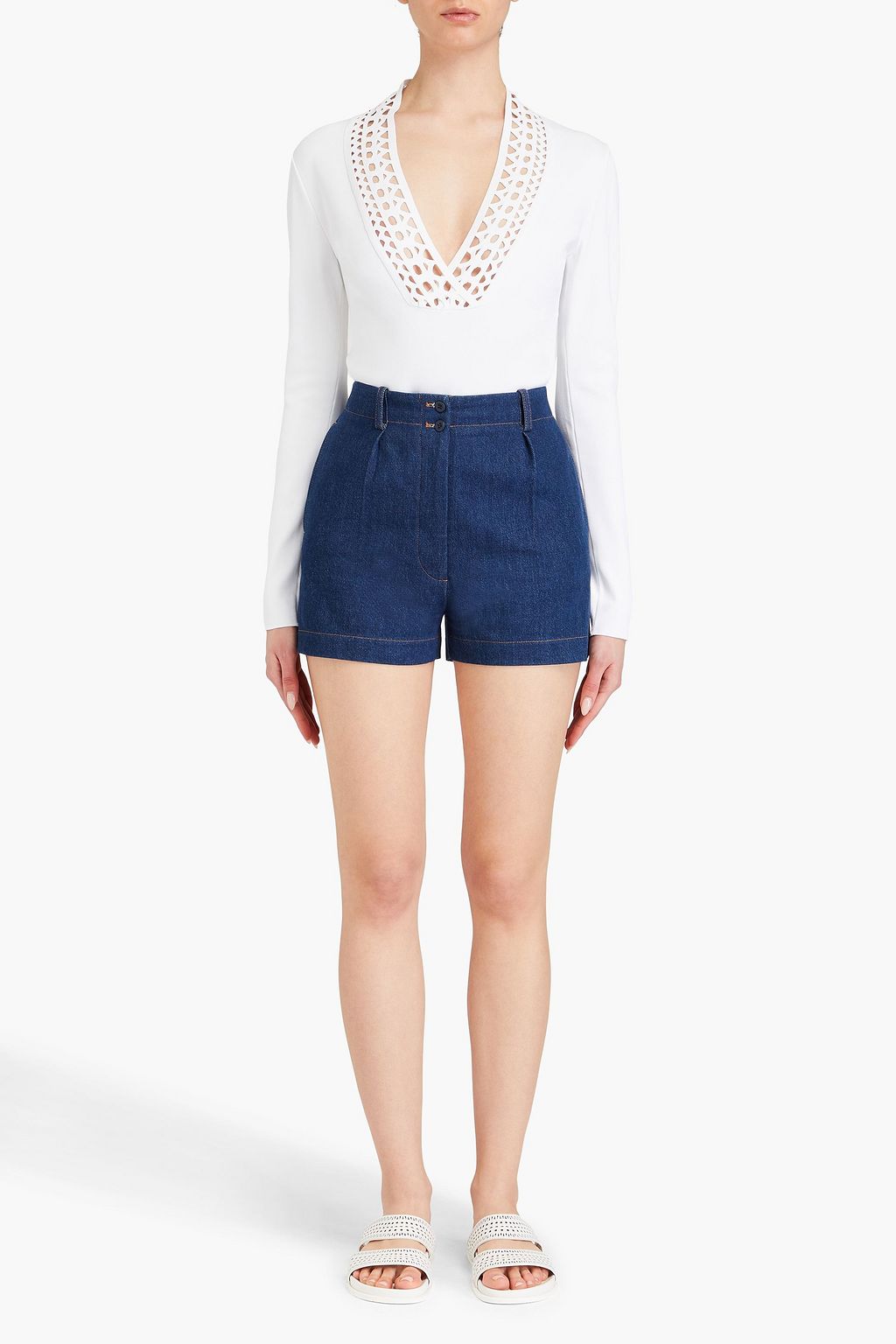 ALAÏA Laser-cut stretch-jersey bodysuit